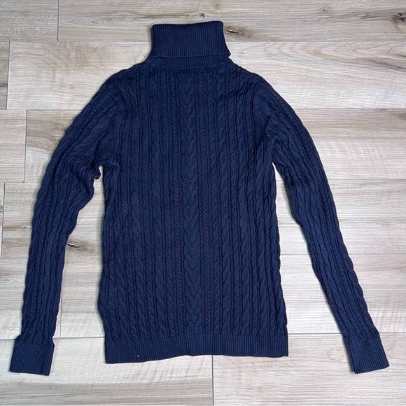 Lands End Cableknit Turtleneck Sweater - Picture 3 of 3